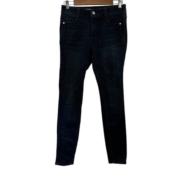 Anthropologie Pilcro Dark Wash Mid Rise Denim Legging Skinny Jeans Size 26 - Picture 1 of 10